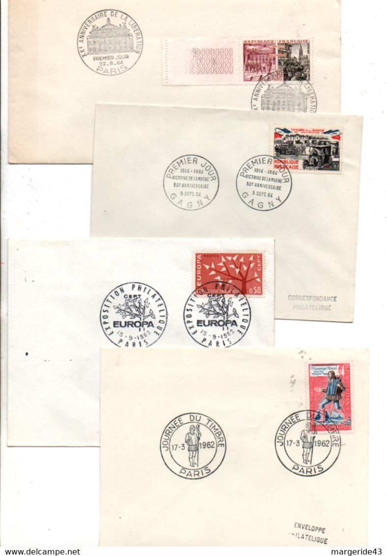 FRANCE LOT DE 27 FDC NON ILLUSTREES DE 1959 A 1963 - Vrac (max 999 Timbres)