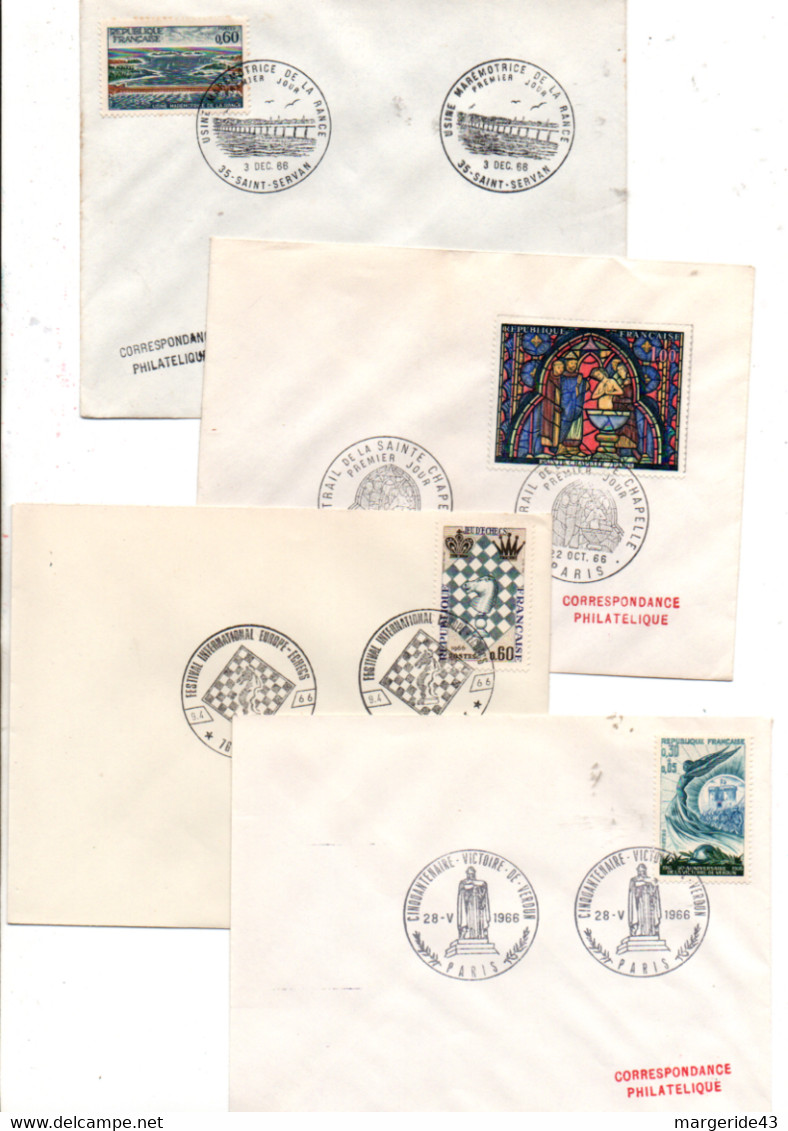 FRANCE LOT DE 43 FDC NON ILLUSTREES DE 1965 A 1967 - Vrac (max 999 Timbres)