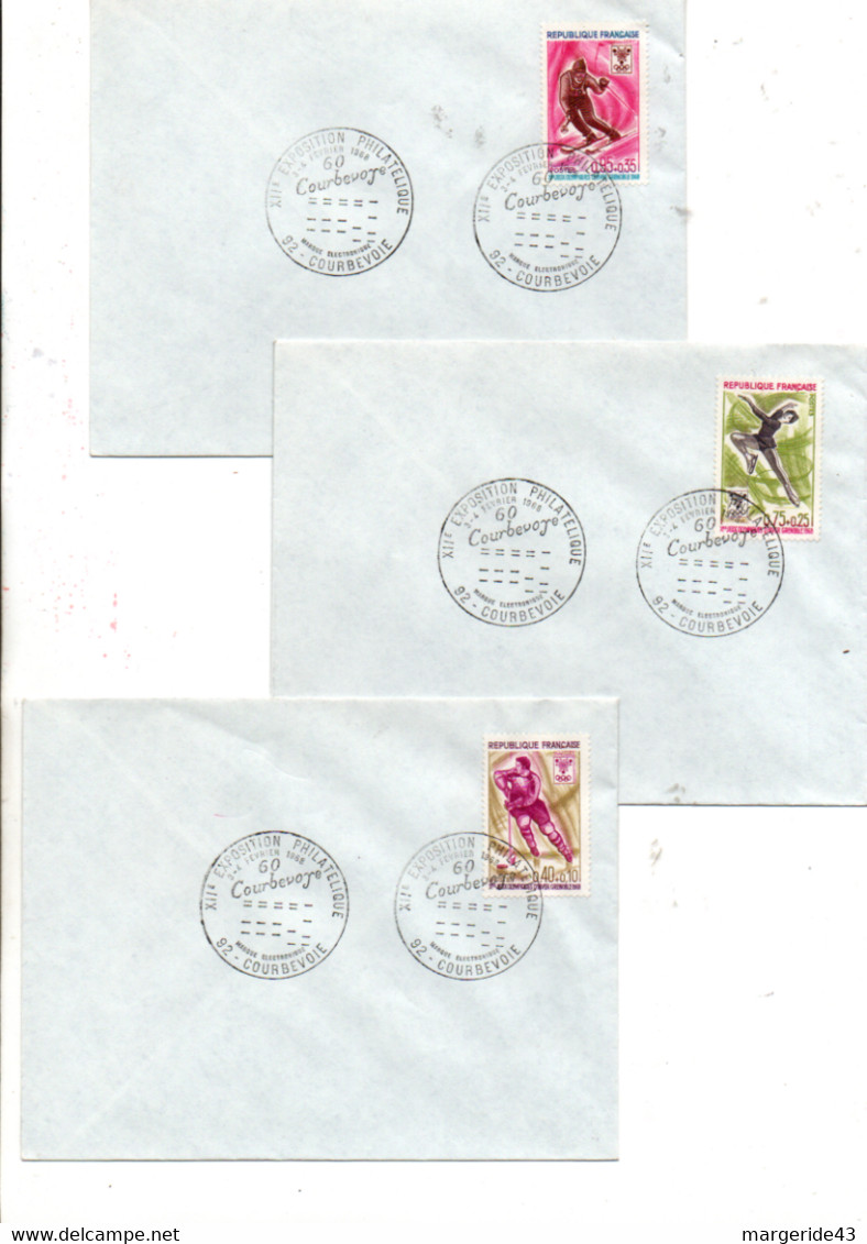 FRANCE LOT DE 27 FDC NON ILLUSTREES 1968