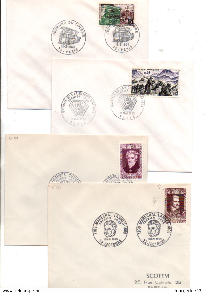 FRANCE LOT DE 32 FDC NON ILLUSTREES 1969 - Vrac (max 999 Timbres)