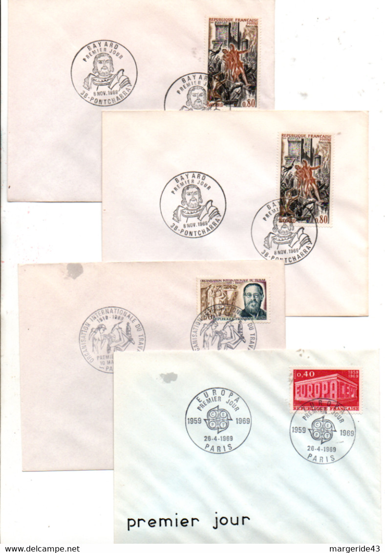 FRANCE LOT DE 32 FDC NON ILLUSTREES 1969 - Vrac (max 999 Timbres)