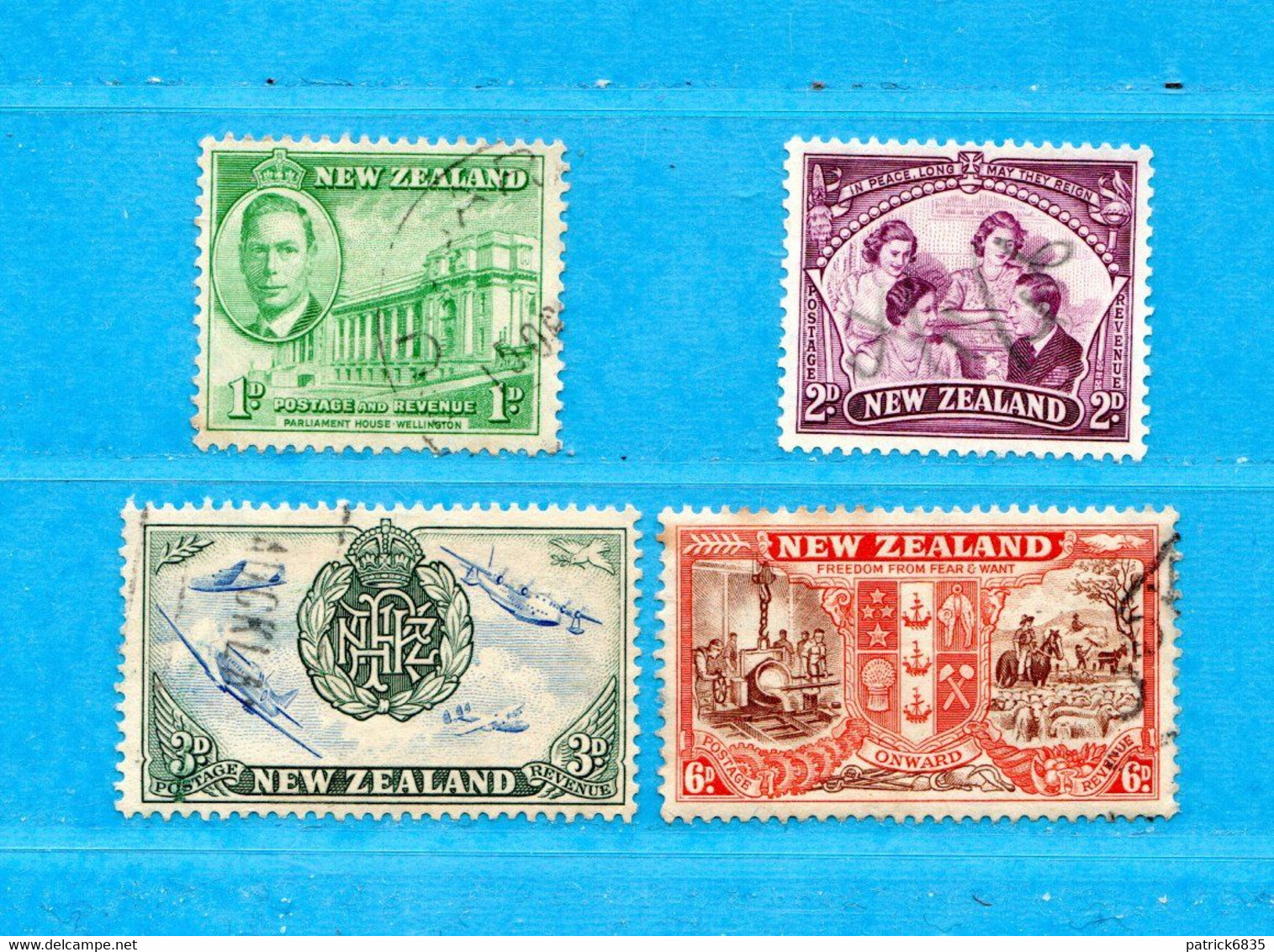 (Us.8) NUOVA ZELANDA  °-1946 - Yvert. 273-275-276-279. Usato - Used Stamps