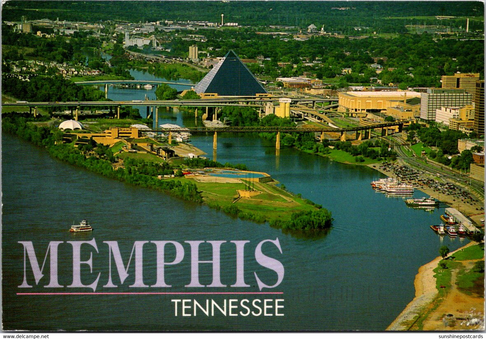 Tennessee Memphis Aerial View Of Riverfront - Memphis