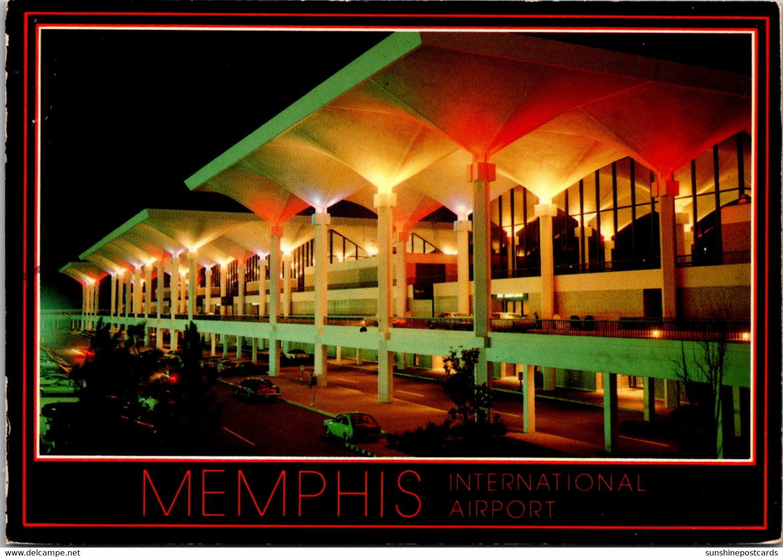 Tennessee Memphis INternational Airport Terminal At Night - Memphis