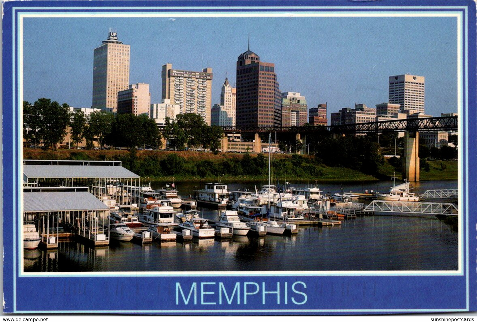 Tennessee Memphis Skyline And Marina From Mud Island - Memphis
