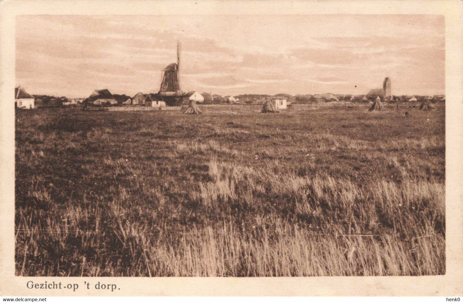 Hollum Ameland Gezicht Op 't Dorp Molen M6339 - Ameland