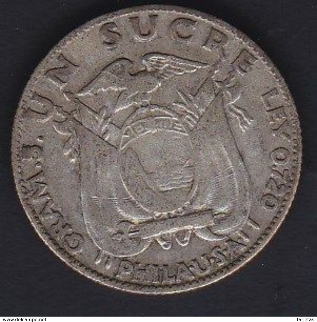 MONEDA DE PLATA DE ECUADOR DE 1 SUCRE DEL AÑO 1928 (SILVER-ARGENT) - Equateur