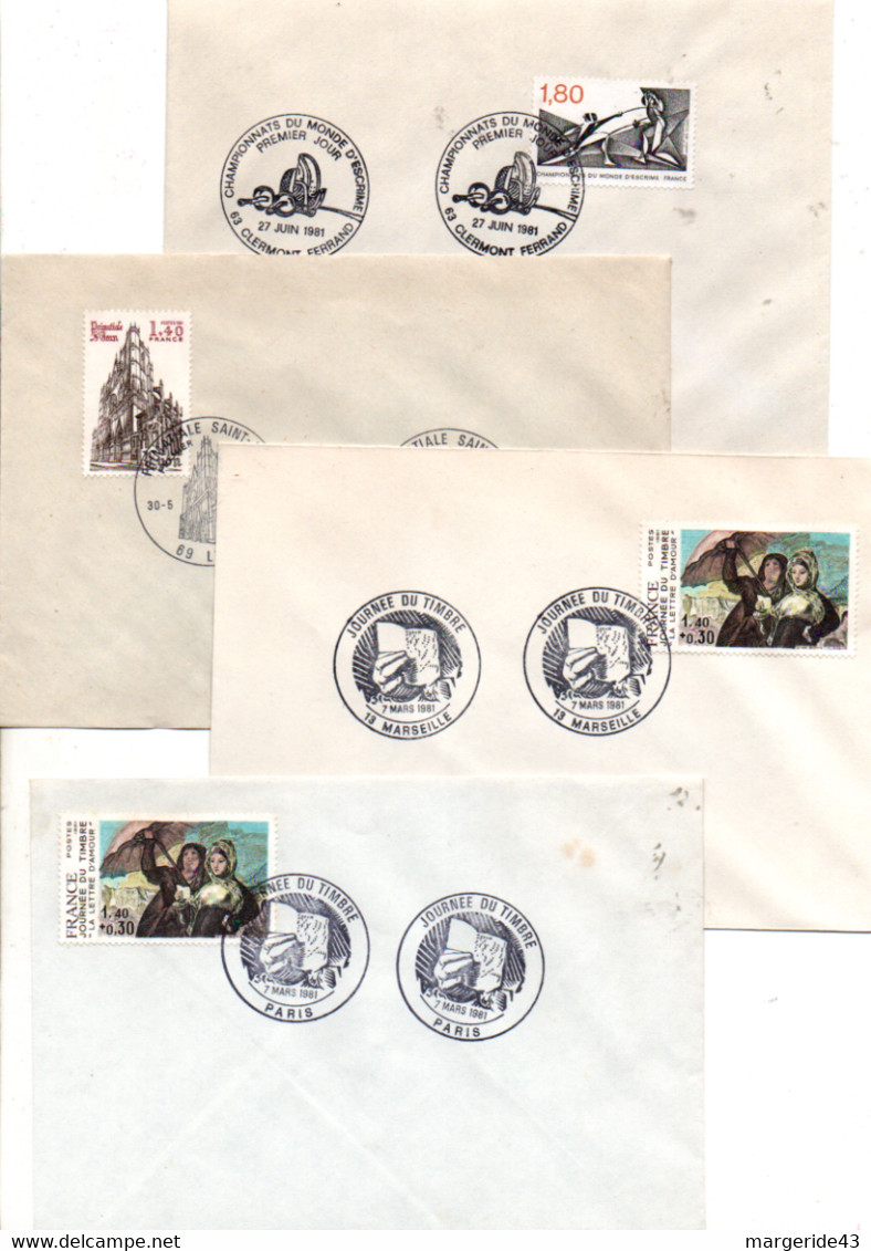 FRANCE LOT DE 38 FDC NON ILLUSTREES DE 1978 A 1981 - Vrac (max 999 Timbres)