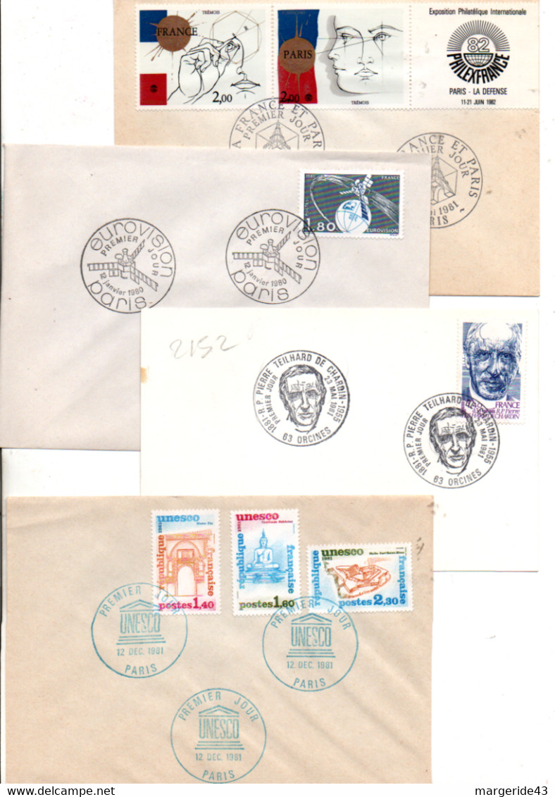 FRANCE LOT DE 38 FDC NON ILLUSTREES DE 1978 A 1981 - Vrac (max 999 Timbres)