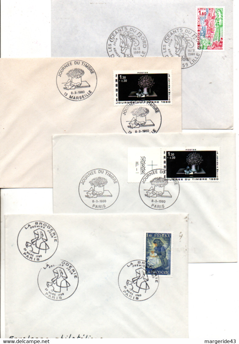 FRANCE LOT DE 38 FDC NON ILLUSTREES DE 1978 A 1981 - Vrac (max 999 Timbres)