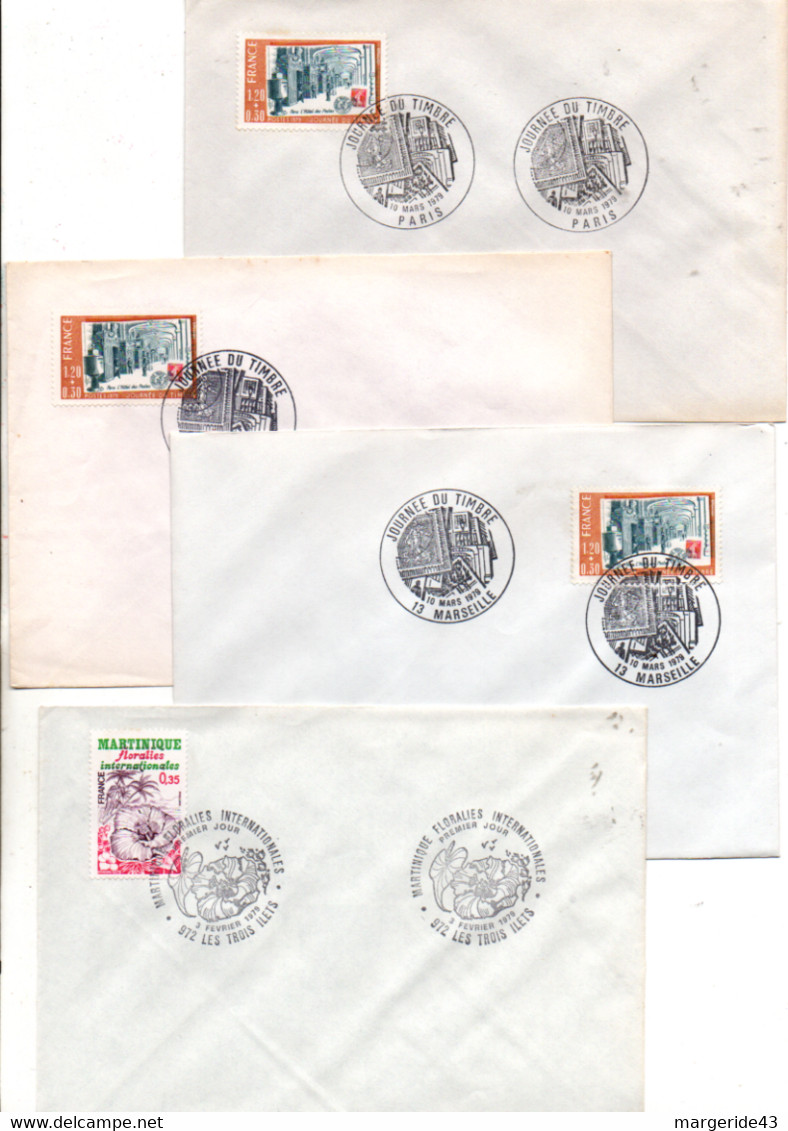 FRANCE LOT DE 38 FDC NON ILLUSTREES DE 1978 A 1981