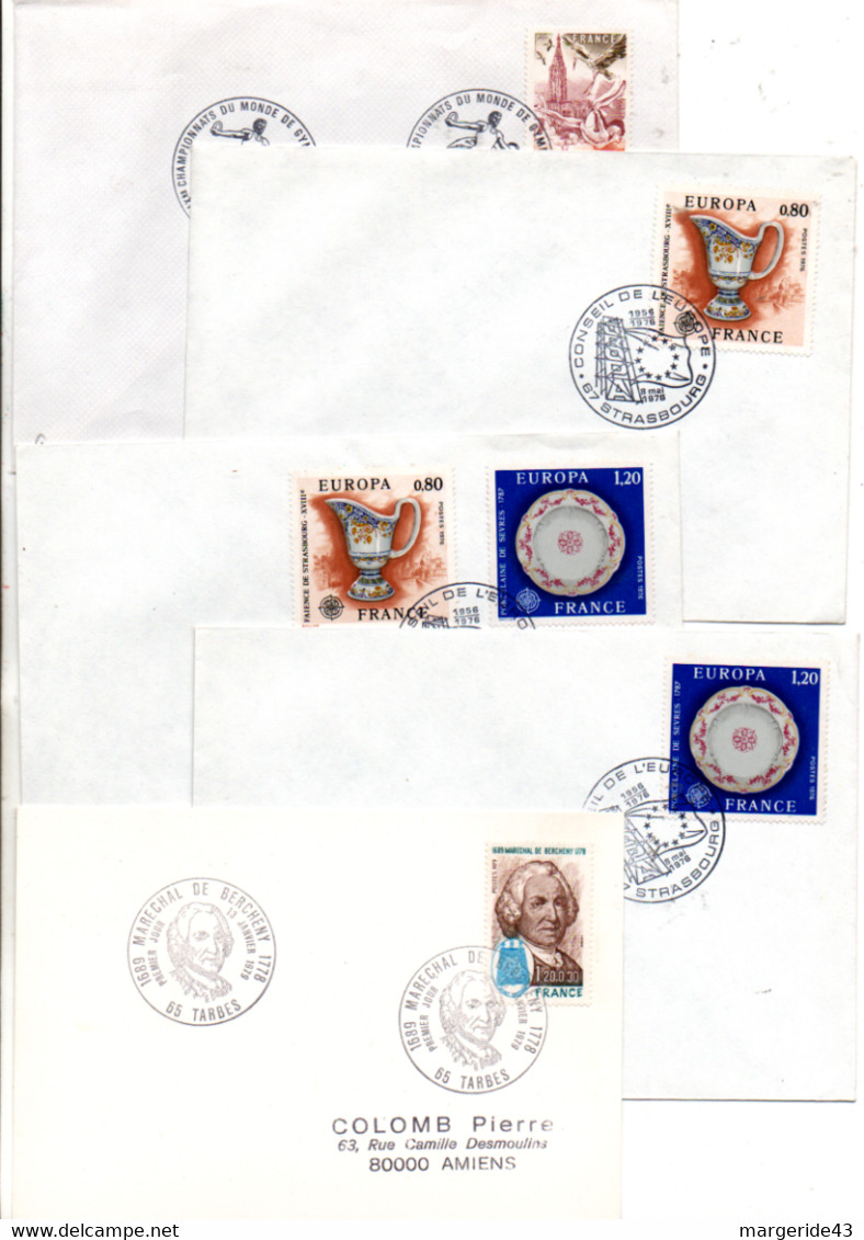 FRANCE LOT DE 38 FDC NON ILLUSTREES DE 1978 A 1981