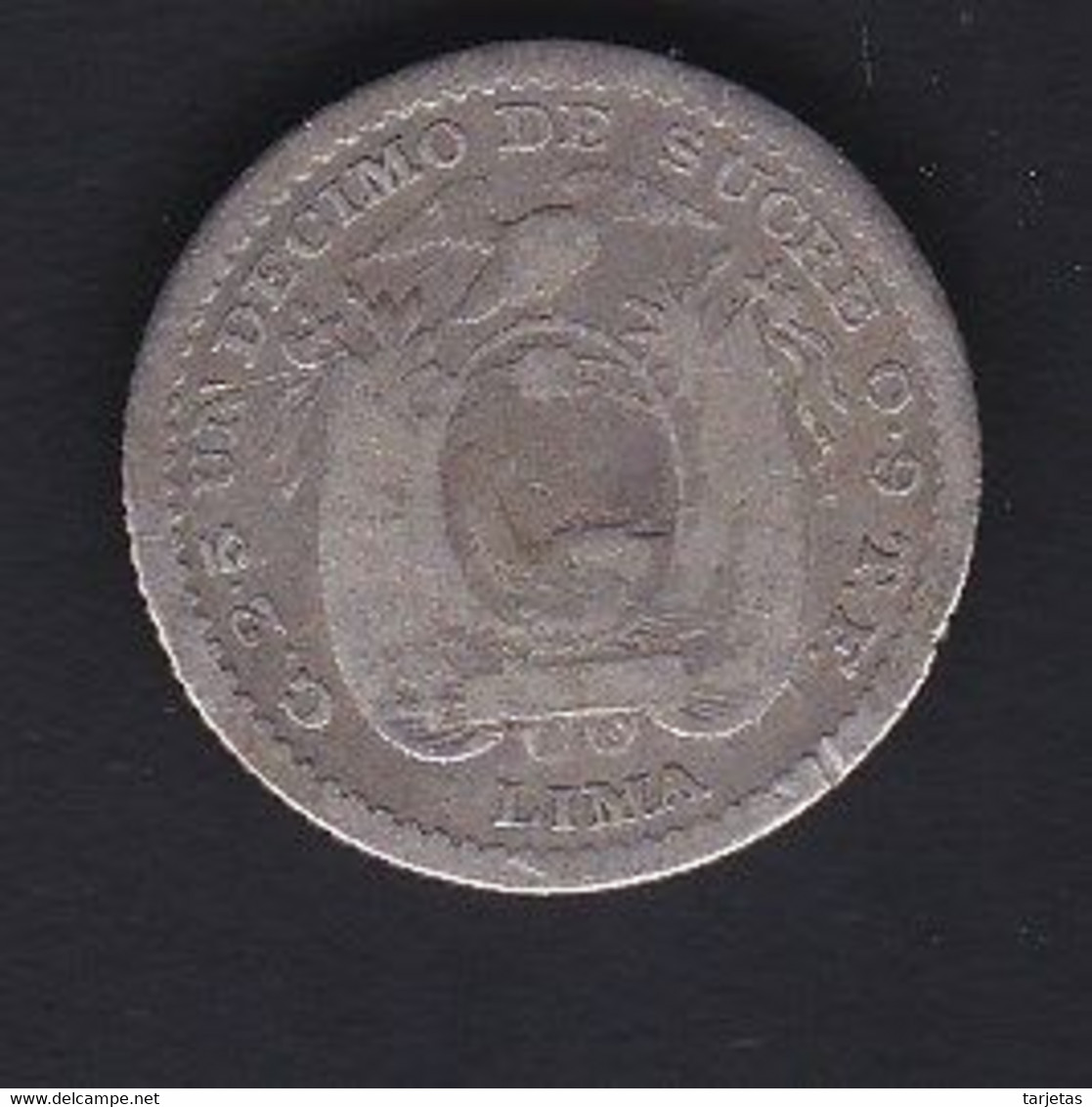 MONEDA DE PLATA DE ECUADOR DE 1 DECIMO DE SUCRE DEL AÑO 1893 (SILVER-ARGENT) - Equateur