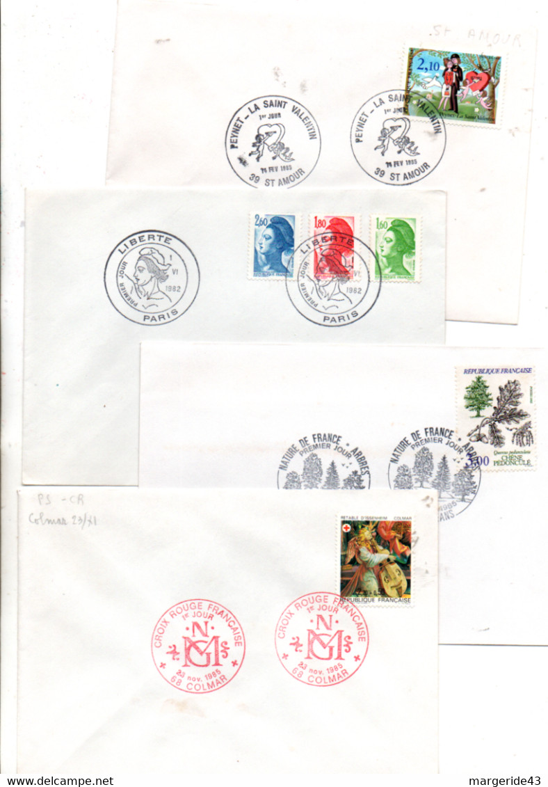 FRANCE LOT DE 46 FDC NON ILLUSTREES DE 1985 A 1989 - Vrac (max 999 Timbres)