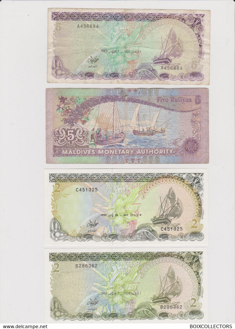 BILLET De BANQUE BANKNOTE MALDIVES MALDIVAS 2, 5 RUFIYAA / B22 - Maldivas