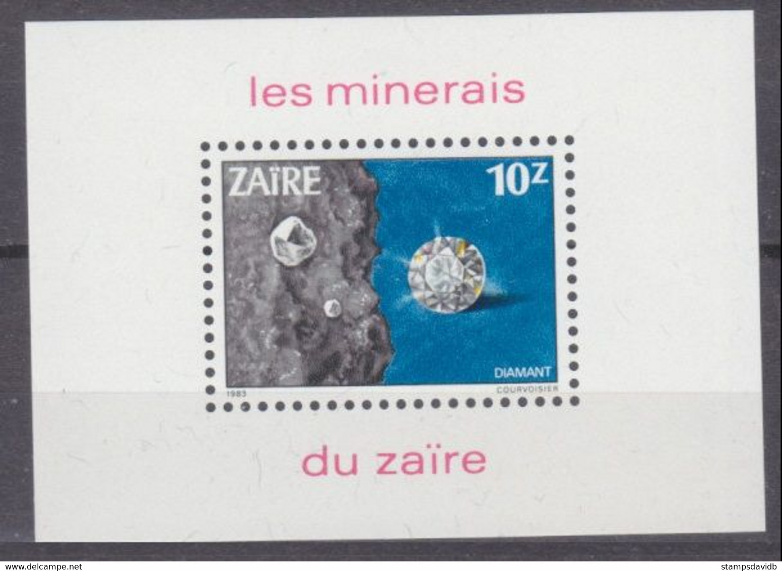 1983	Zaire	811/B46	Mineral - Diamant	10,00 € - Minéraux