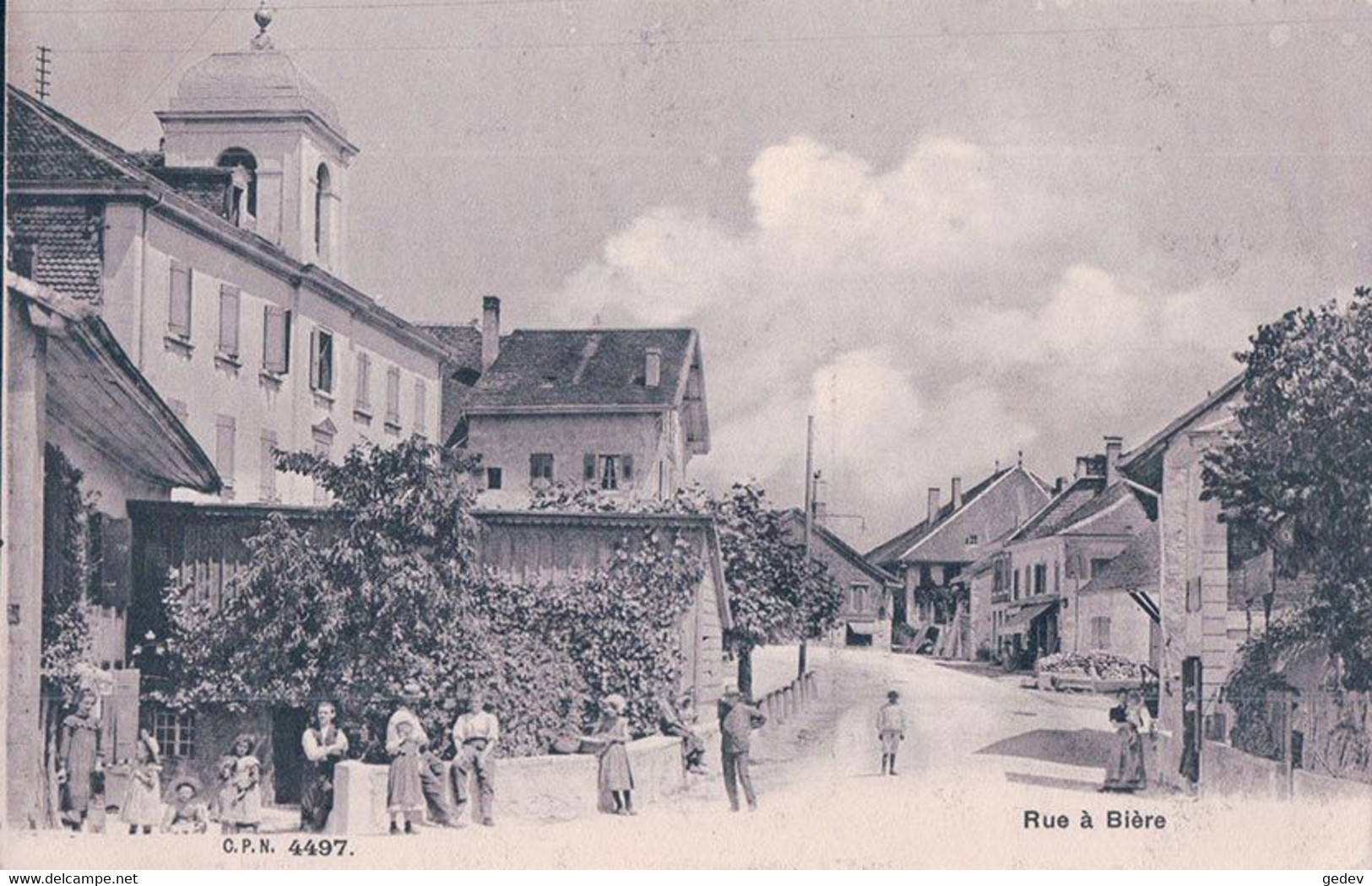 Bière VD, Une Rue Animée (15.8.1905) - Bière