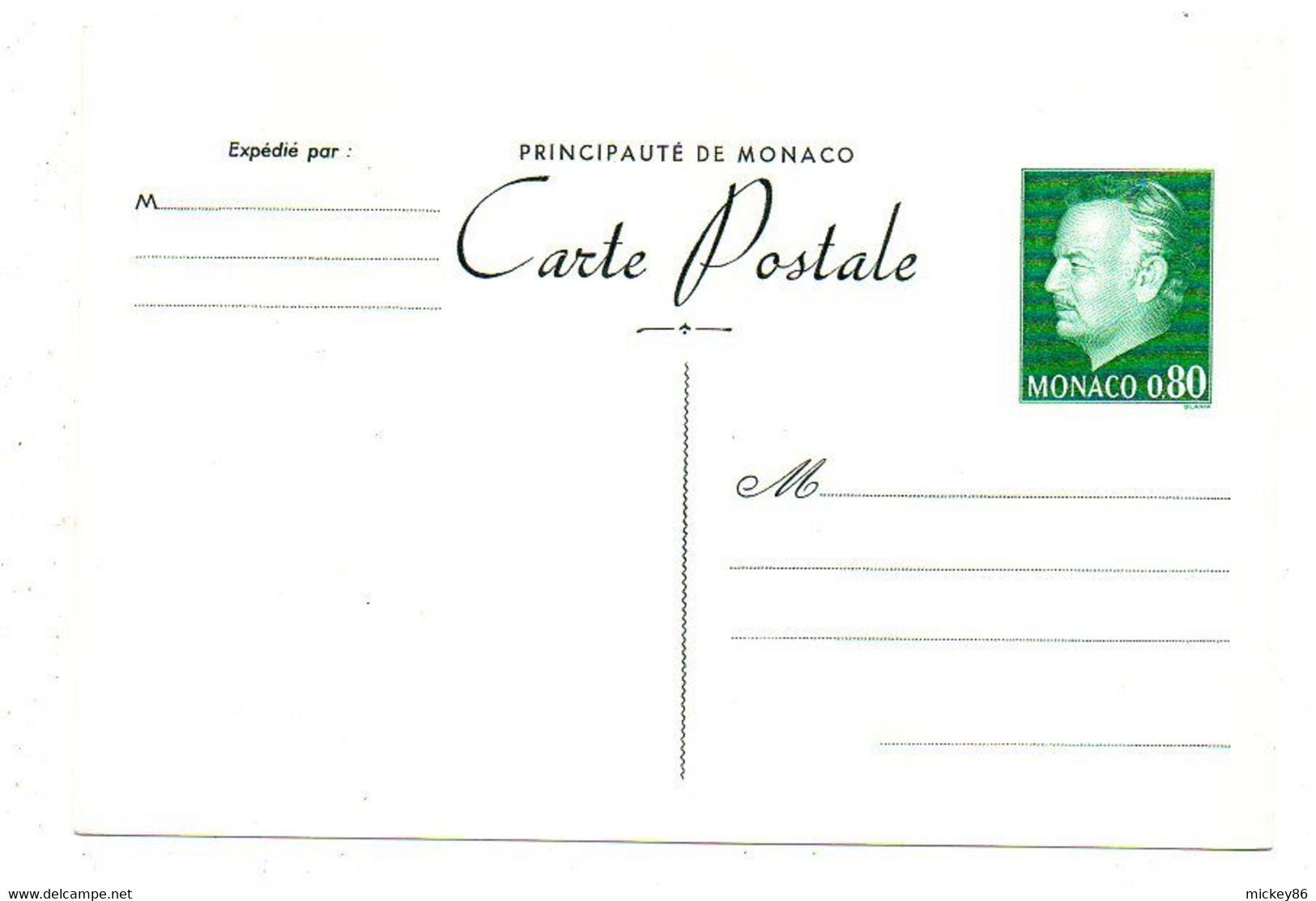 MONACO--1974-- Entier Carte Postale Monaco .0.80F Prince Rainier III....NEUF.......à Saisir - Entiers Postaux