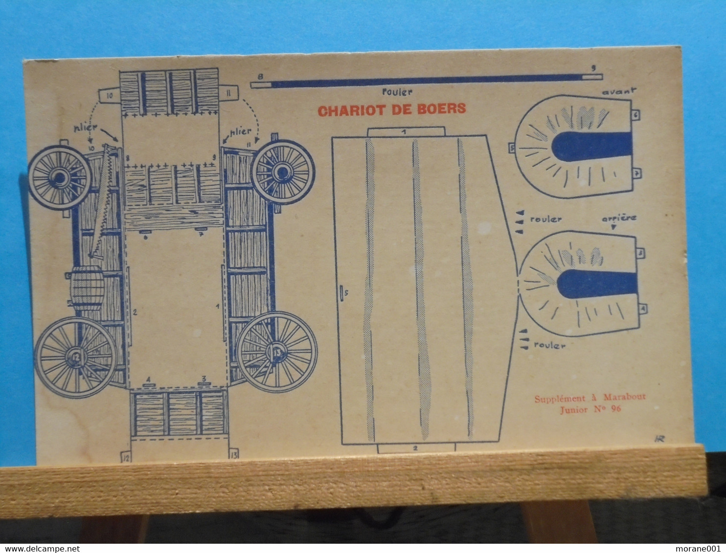 Maquette  Chariot De Boers Supplément à Marabout Junior 96 La Collection De Bob Morane H.Vernes - Marabout Junior
