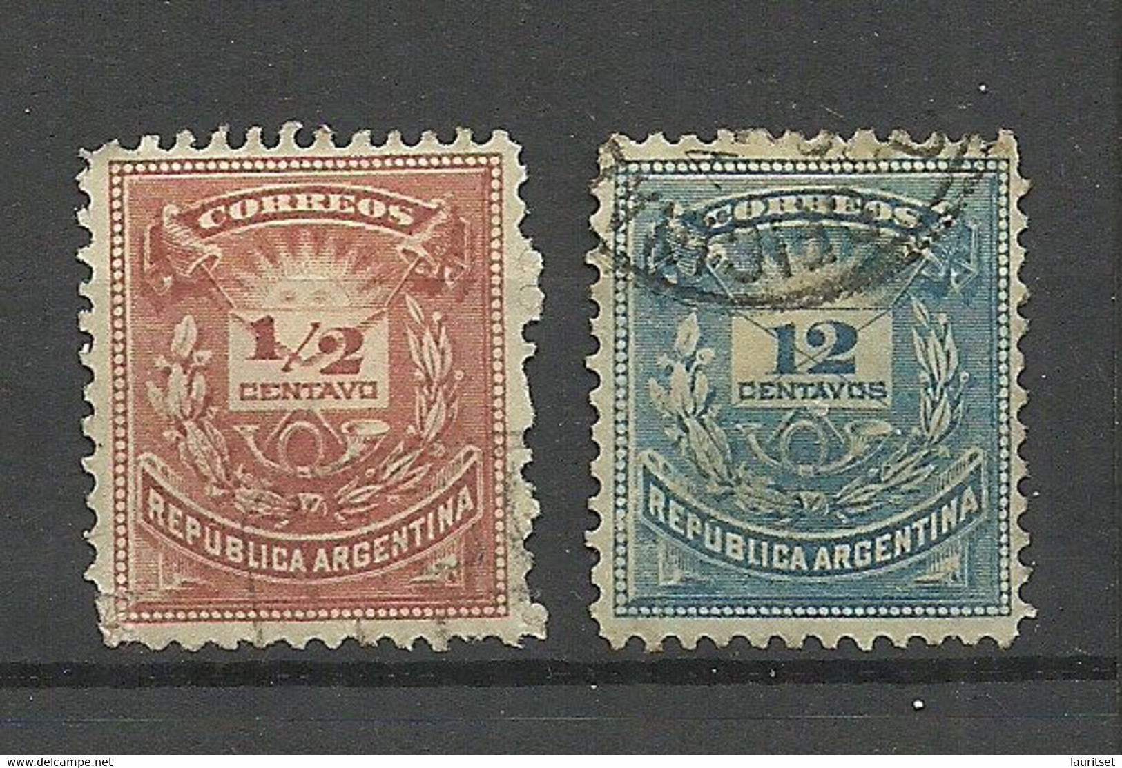 ARGENTINA Argentinien 1882 Michel 39 & 42 O - Usados