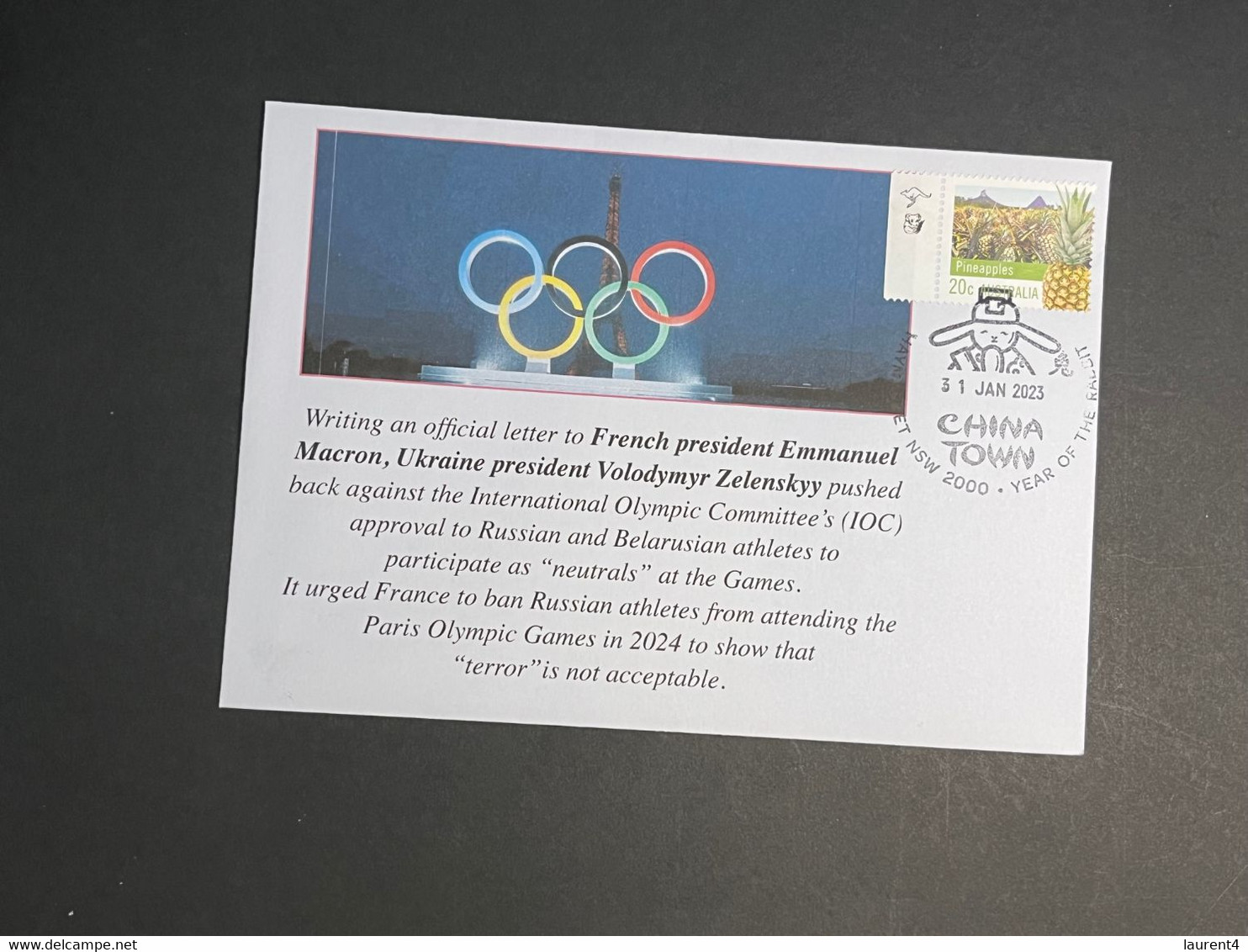 (2 Oø 13) Ukraine President Zelenskyy Ask French President Macron To Ban Russian Athlets During The 2024 Olympics Games - Summer 2024: Paris