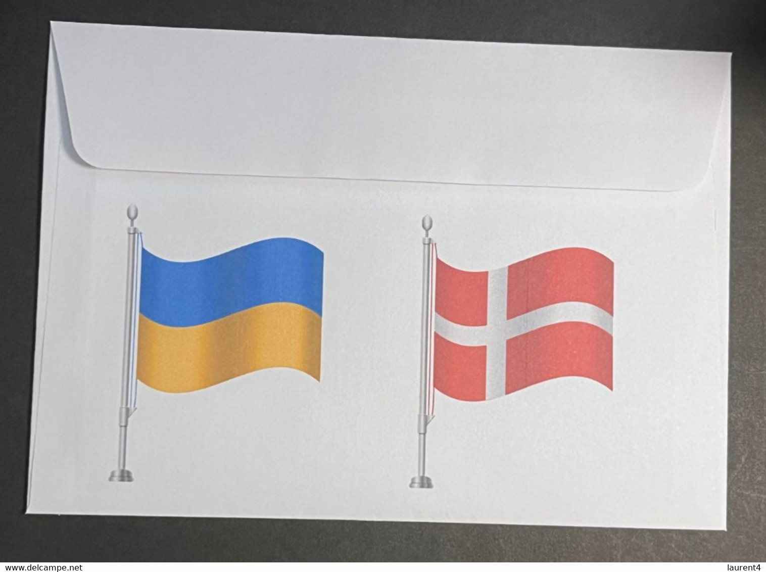 (2 Oø 13) Danmark Prime Minister Visit To Ukraine (with OZ Fish Re-print Stamp) 31-1-2023 - Cartas & Documentos