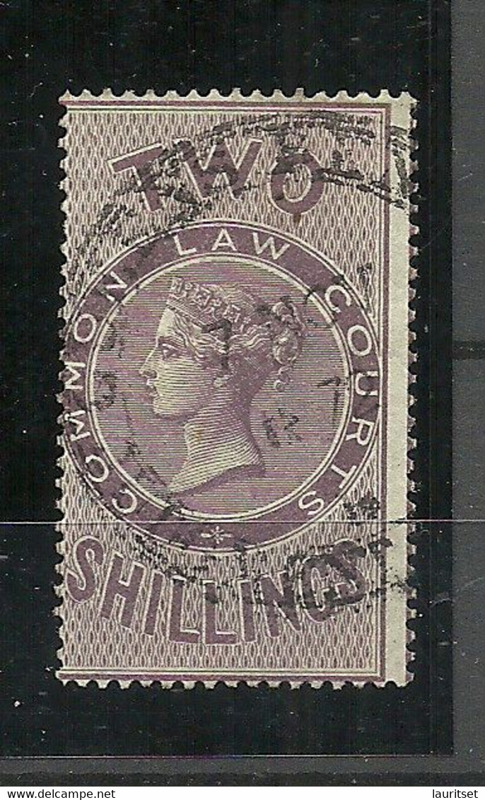 ENGLAND Great Britain Queen Victoria 1871-1872 Revenue Stamp Tax Fiscal COMMON LAW COURTS  2 Sh. O - Revenue Stamps