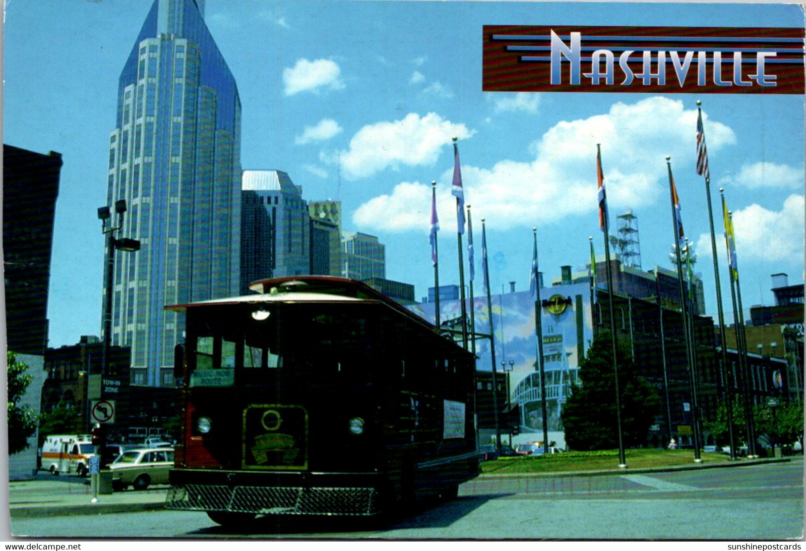 Tennessee Nashville Trolley Stop At Riverfront Park On 1st Avenue - Nashville