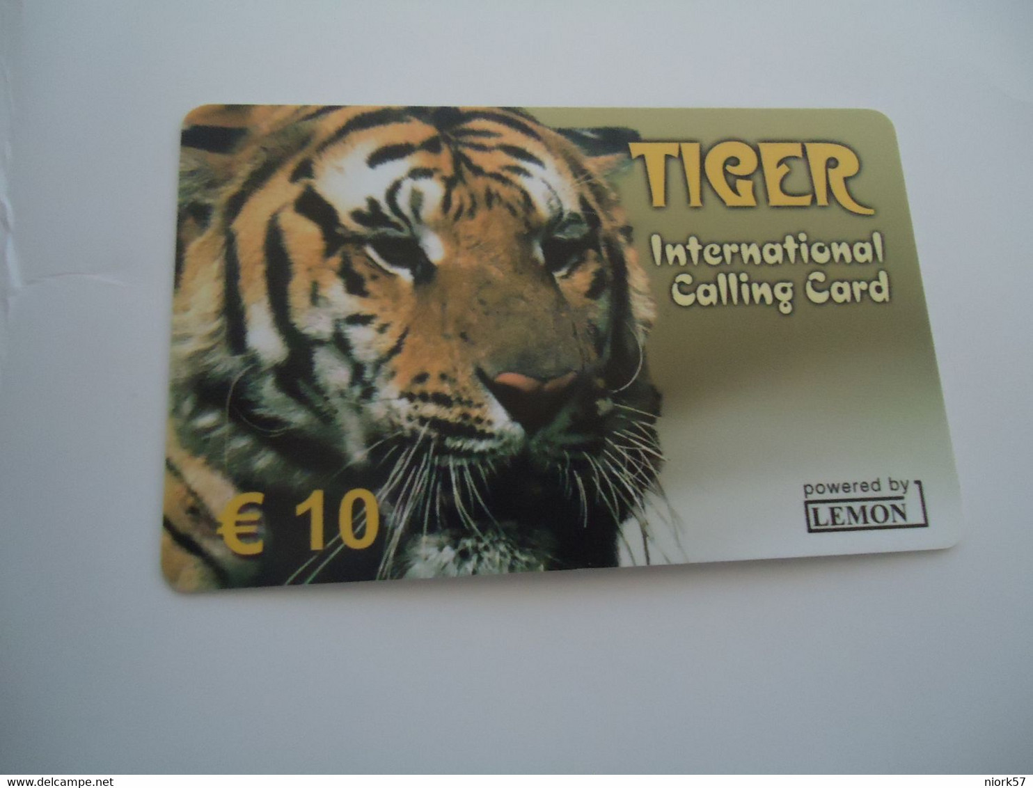 GREECE MINT PREPAID CARDS  CARDS  ANIMALS  TIGER 3 EURO - Hunde