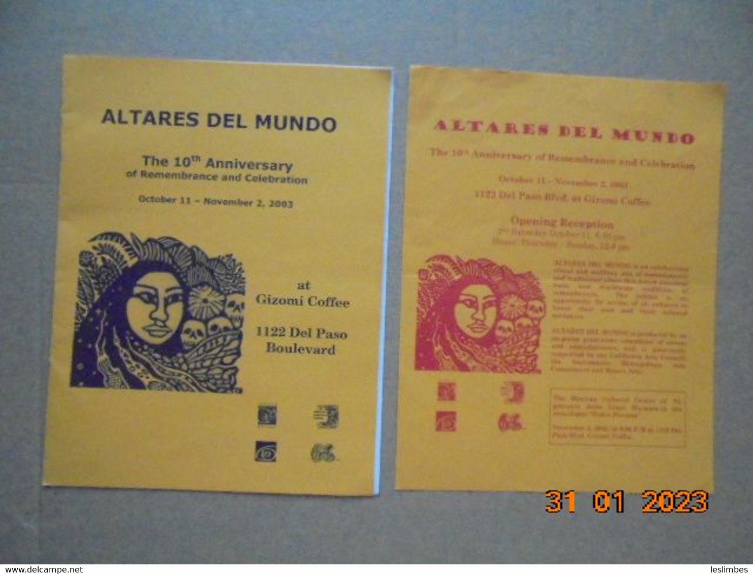 Altares Del Mundo : The 10th Anniversary Of Remembrance And Celebration, October 11 - November 2, 2003 - Programmes