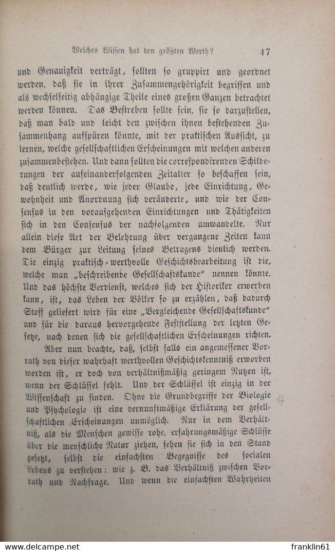 Herbert Spencer's Erziehungslehre. - Rechten