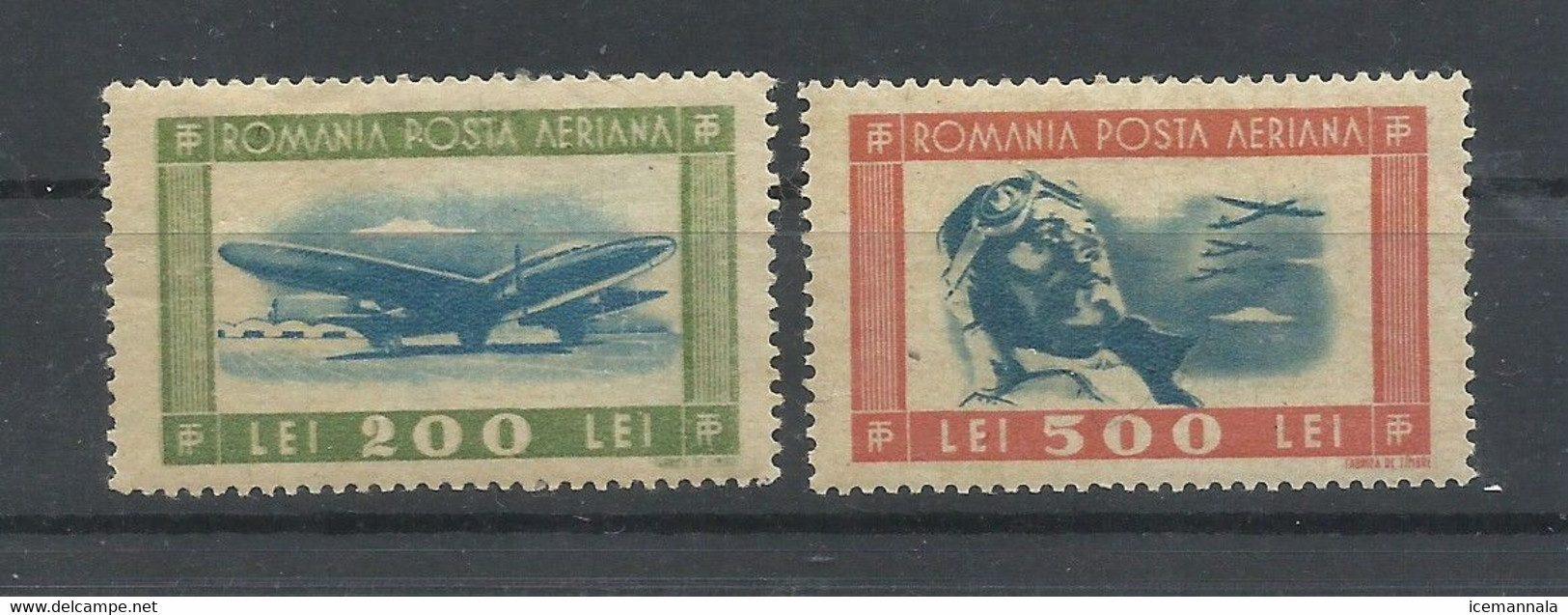 RUMANIA  YVERT  AEREO    34/35    MNH  ** - Unused Stamps