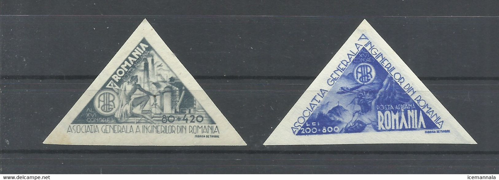 RUMANIA  YVERT  AEREO    32/33    MH  * - Unused Stamps