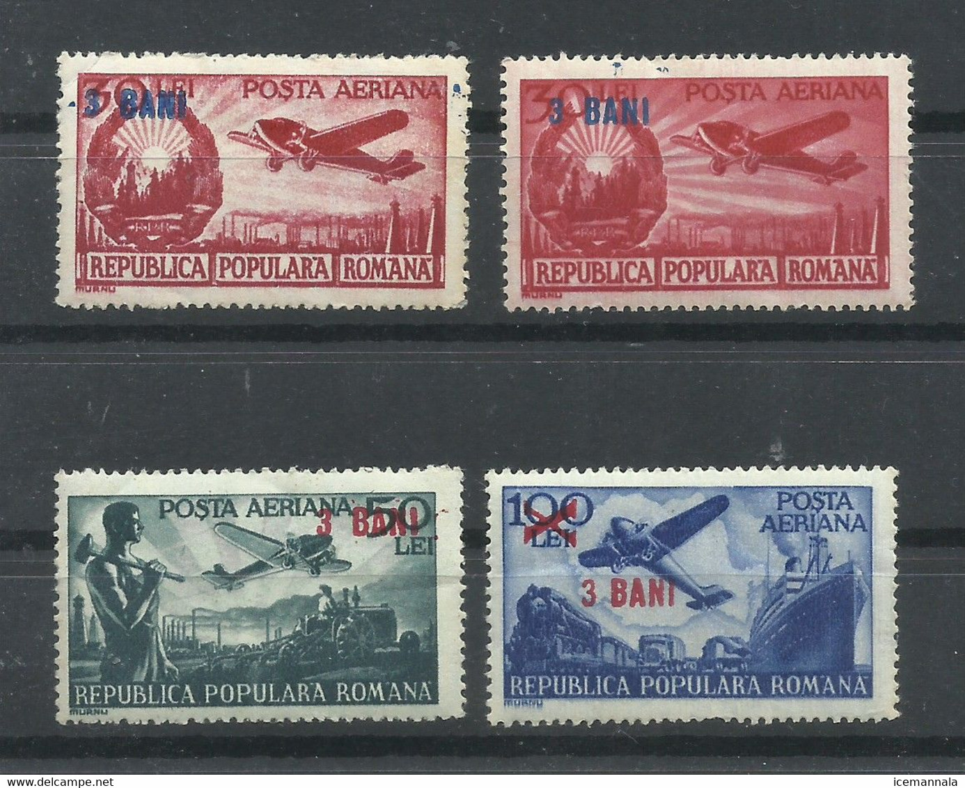 RUMANIA  YVERT  AEREO   59/60    MH  * - Unused Stamps