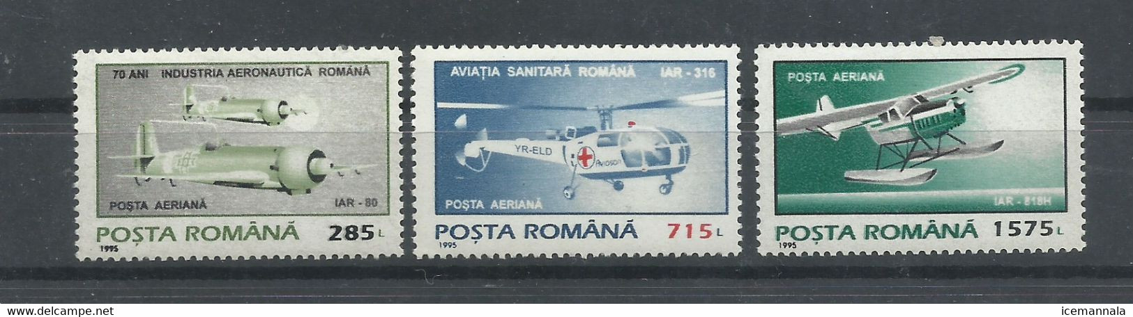 RUMANIA  YVERT  AEREO   323/25   MNH  ** - Ongebruikt