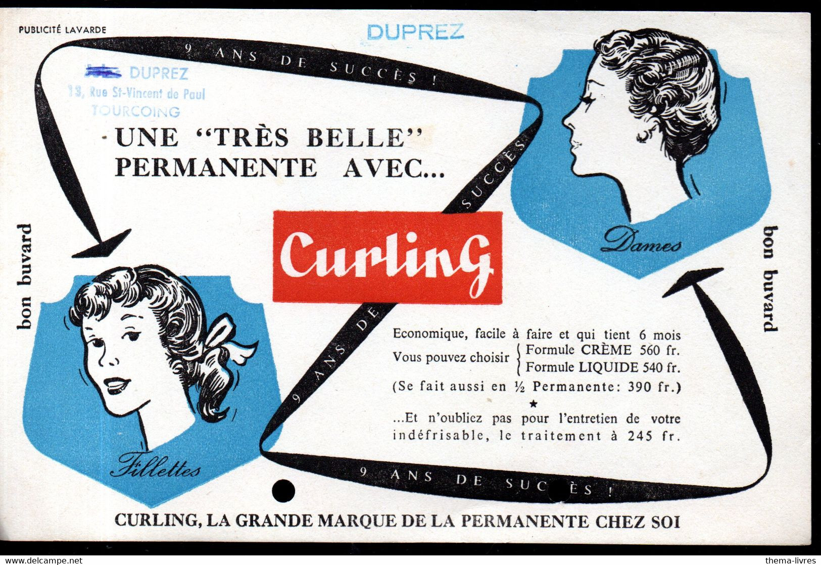 Buvard CURLING  Permanente (M5160) - Parfum & Cosmetica