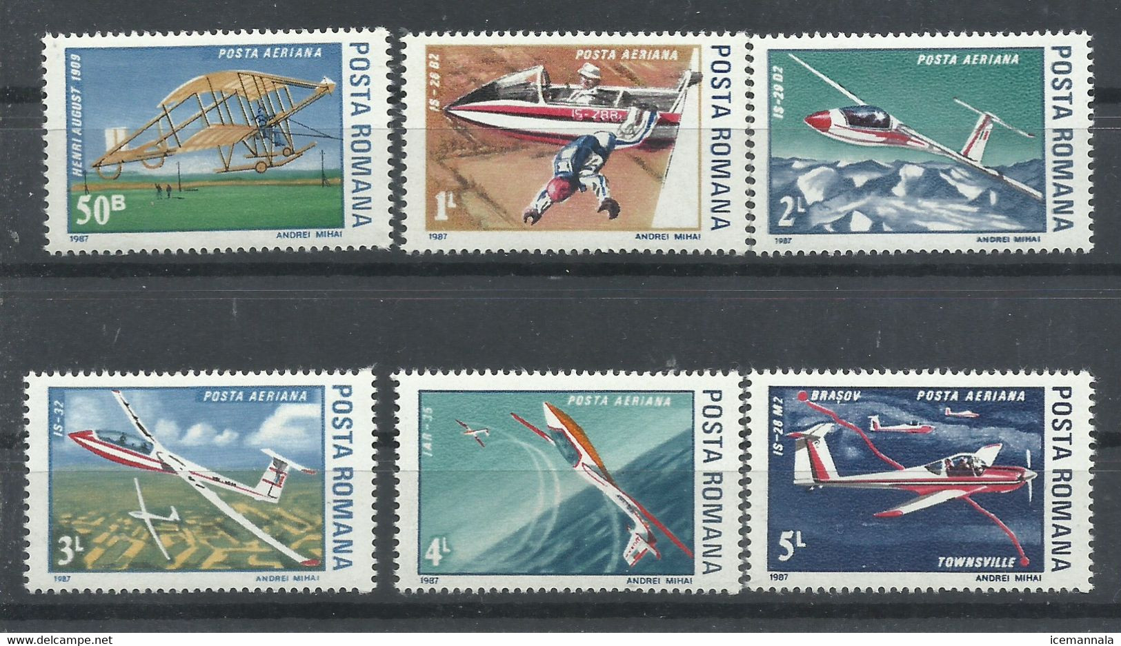 RUMANIA  YVERT  AEREO   301/6     MNH  ** - Unused Stamps