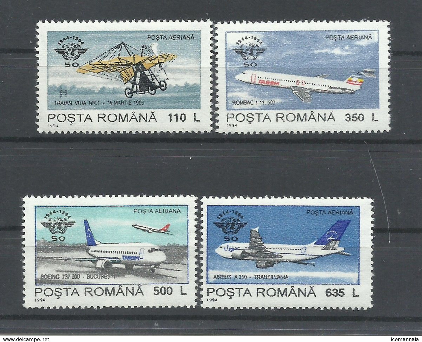 RUMANIA  YVERT  AEREO   315/18     MNH  ** - Unused Stamps