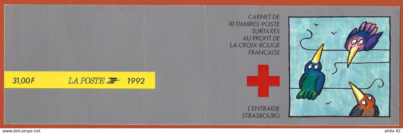 France 1992 - Carnet Croix-Rouge " Entraide " ( Sans Timbres ) YT 2041 - Croix Rouge