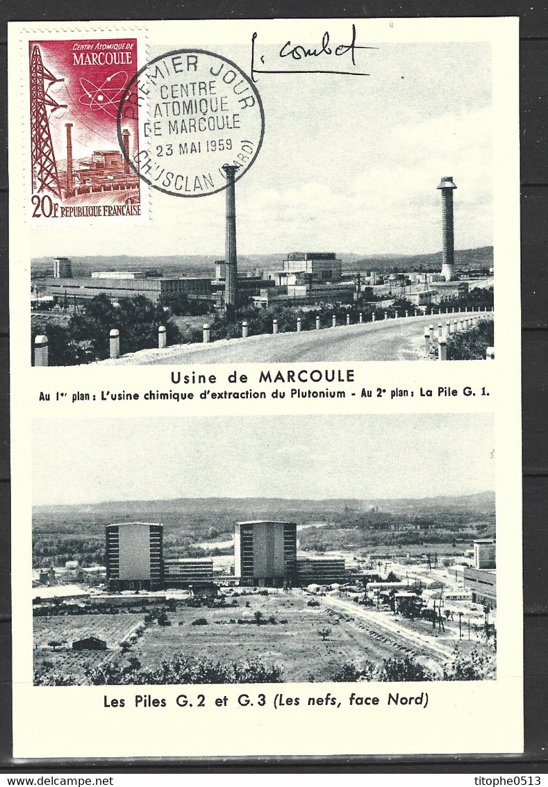 FRANCE. N°1204 Sur Carte Maximum De 1959. Centre Atomique De Marcoule. - Atomo