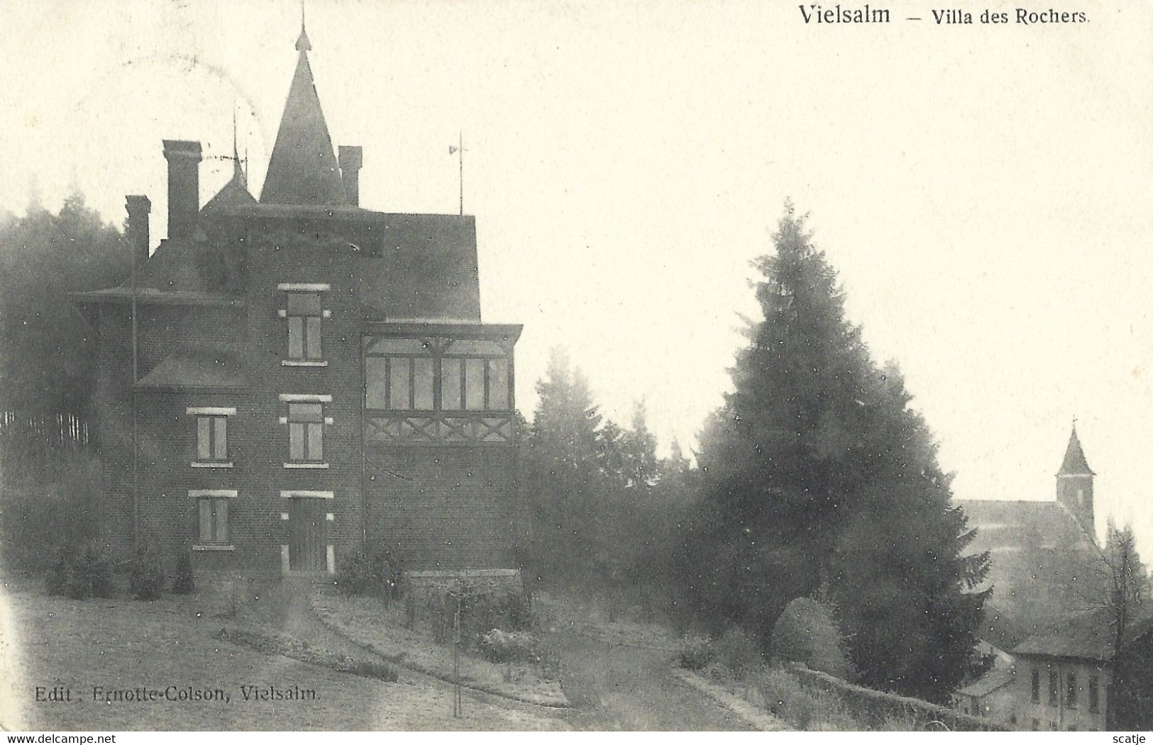 Vielsalm.   -   Villa Des Rochers.  -   Prachtige Kaart!   -   1907   Naar   Anvers - Vielsalm