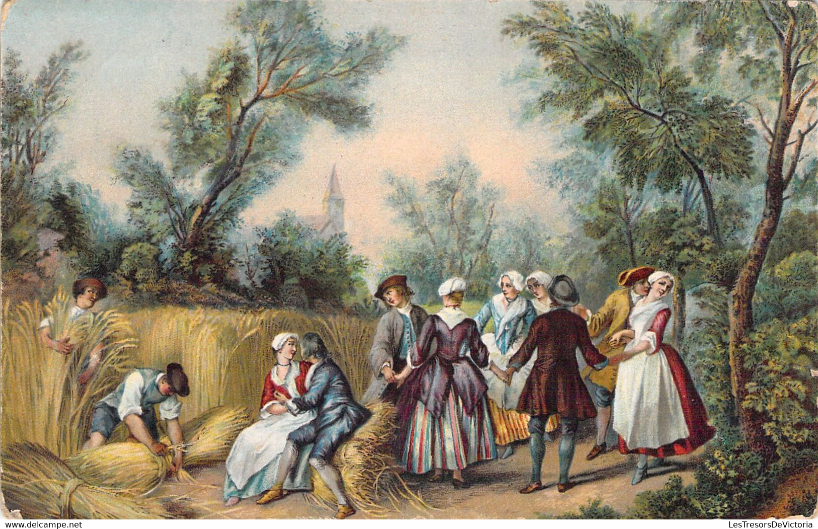 AGRICULTURE - CULTURE - Fauchage - Danse - Illustration Non Signée - Carte Postale Ancienne - Landwirtschaftl. Anbau