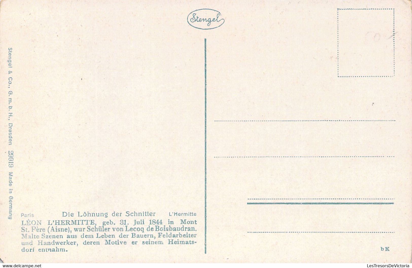 METIER - PAYSAN - Scène Du Retour De Moisson - LEON L'HERMITTE - Illustration Non Signée - Carte Postale Ancienne - Paesani