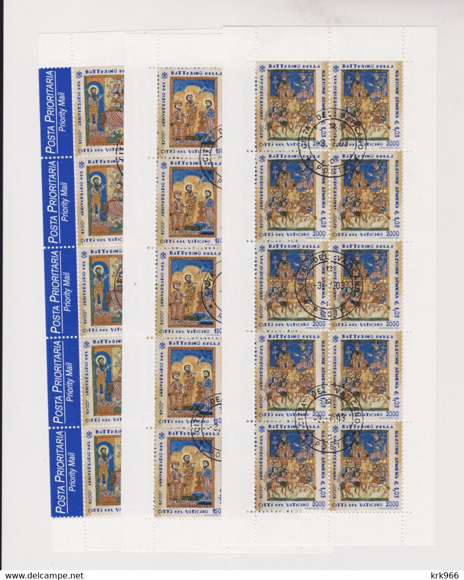 VATICAN 2001  Sheet Set Used - Oblitérés