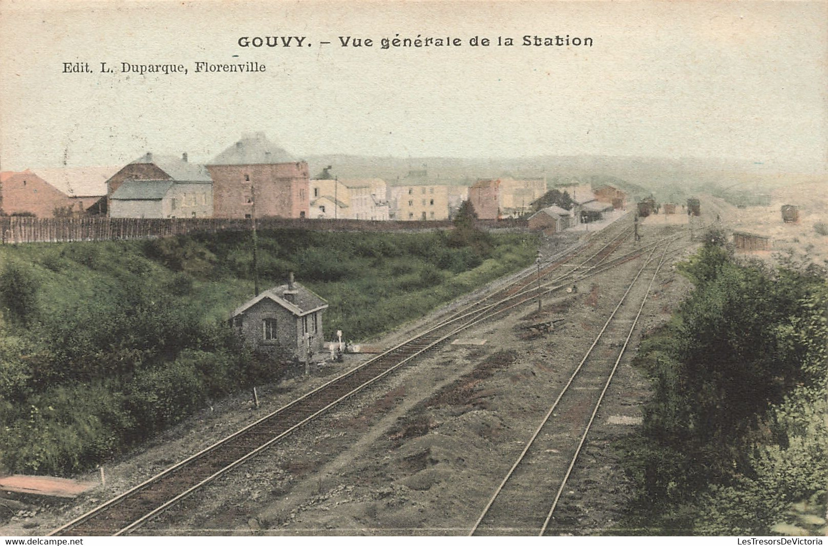 Belgique - Gouvy - Vue Générale De La Station - Colorisé - Oblitéré Gouvy 1909 - Carte Postale Ancienne - Gouvy