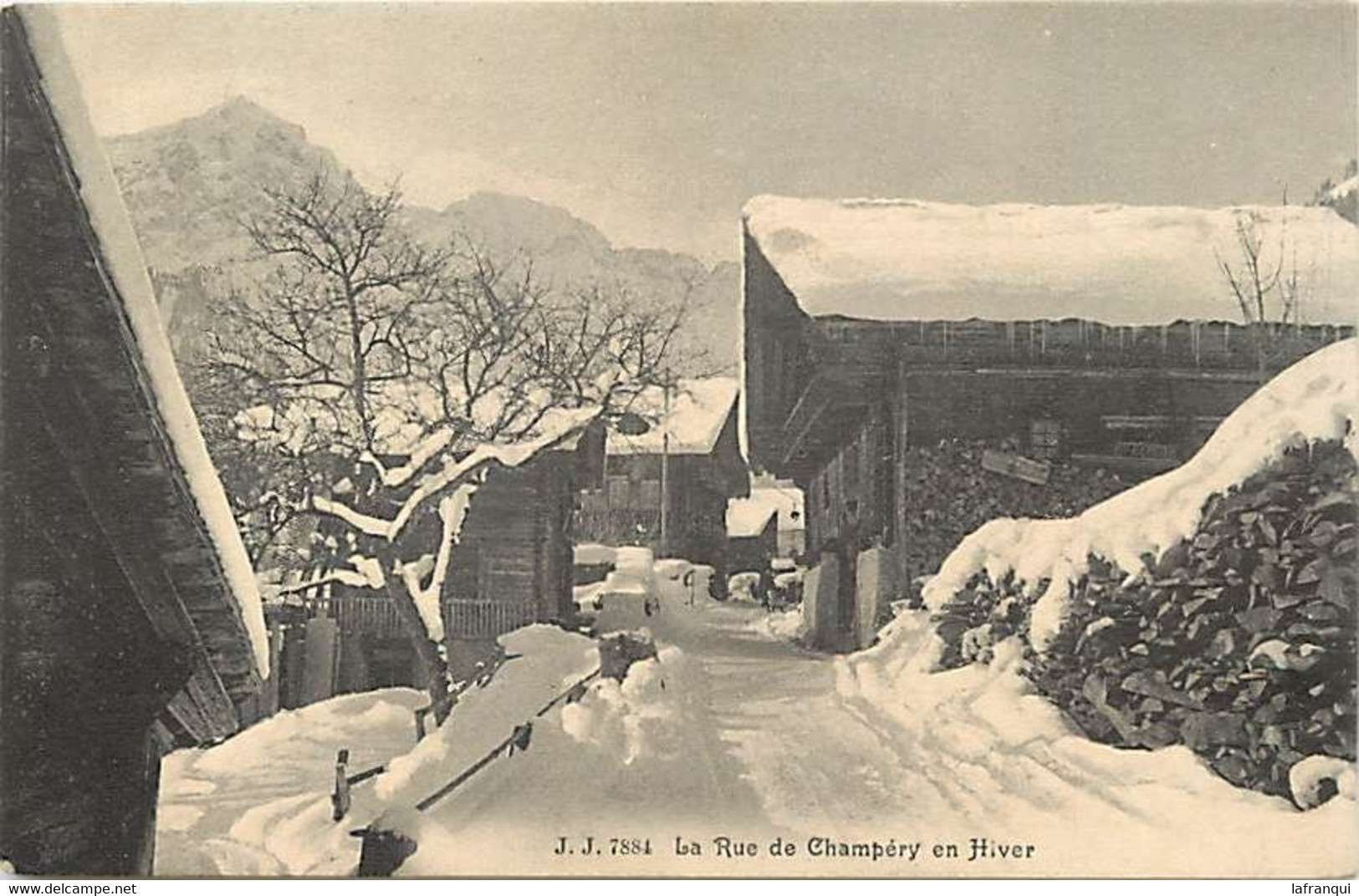 Pays Div -ref CC165- Suisse - La Rue De Chamery En Hiver  - - Cham