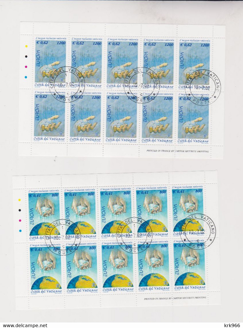 VATICAN 2001  Sheet Set Used - Oblitérés