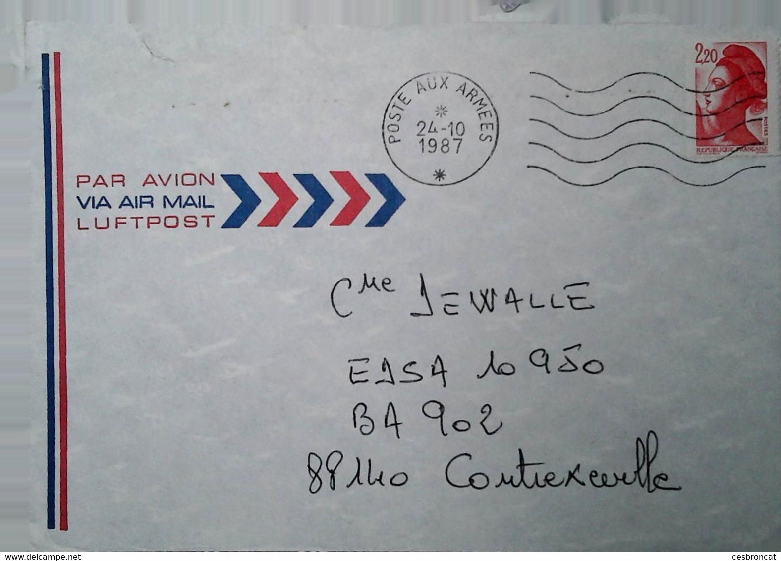 M 6  Lettre En Fm Base Aérienne 902 - Military Airmail