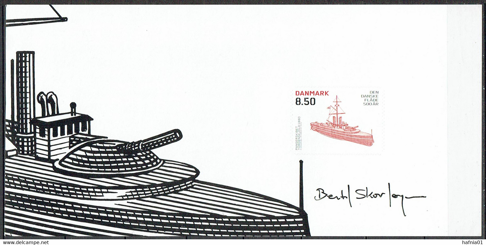 Bertil Skov Jørgensen. Denmark 2010. 500 Anniv Danish Marine.  H-Blatt 113 MNH. Signed. - Blocks & Sheetlets