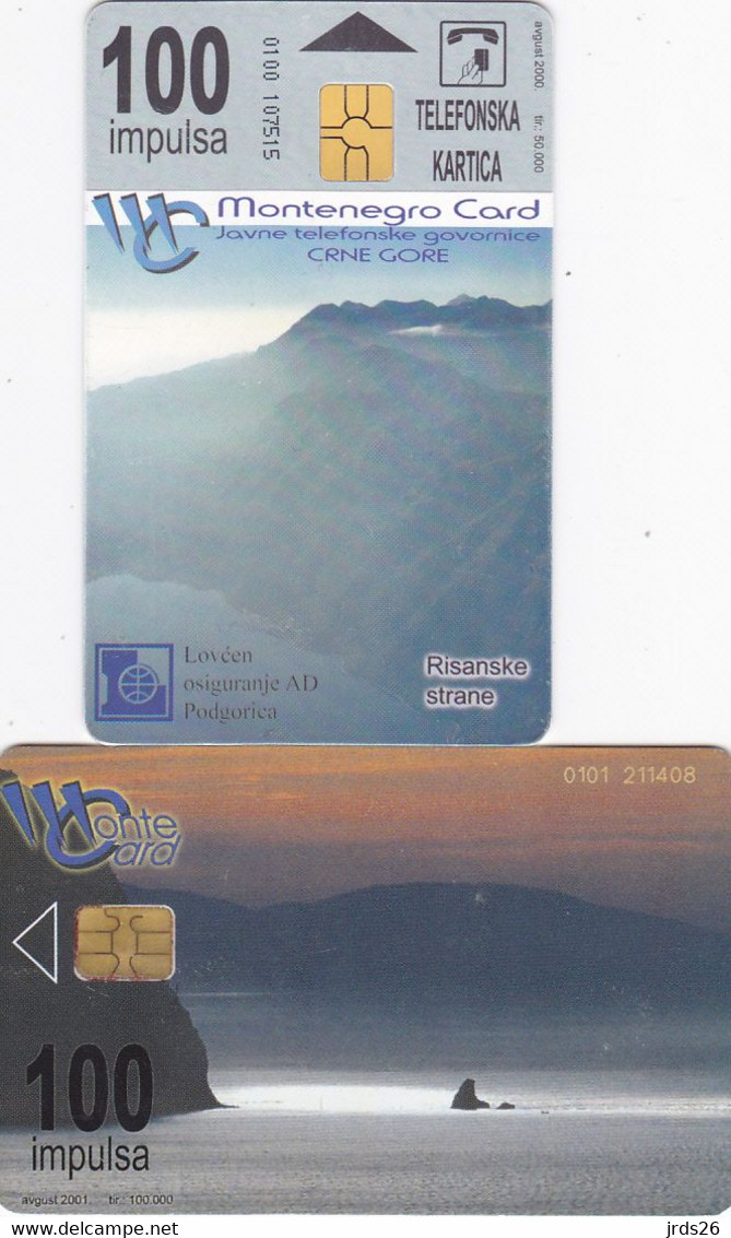 Montenegro 2 Phonecards Chip - - - Landscapes - Montenegro